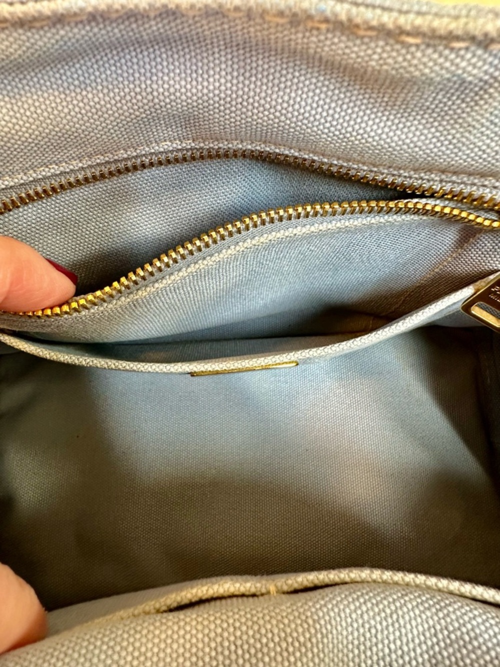 Prada Canapa Logo Canvas satchel Light blue Original Adj. Strap COA - Picture 16 of 17